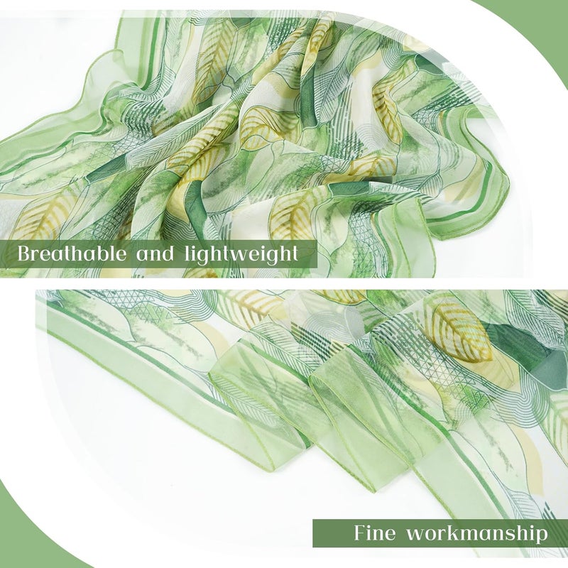 E-Clover Herebuy - Unique Women's Floral Scarves: Chiffon Flowers & Birds Printed Scarf - Image 2